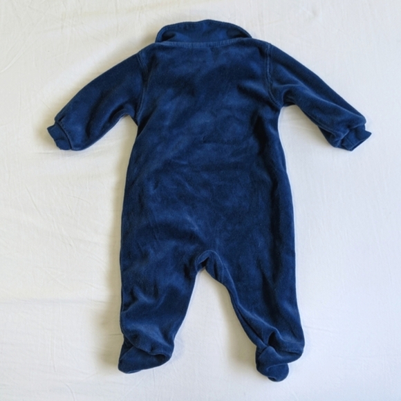 disney baby christmas tigger embroidered blue velour footie jumpsuit 3 months - Picture 6 of 6